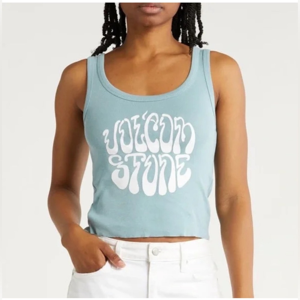 Volcom Stone Blue Scoop Neck Tank Top